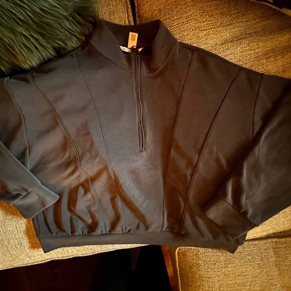 Victoria's Secret Charcoal Zip-Up Top